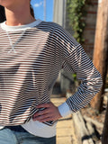 The Espresso Stripe Pullover • Only 2 Large Left