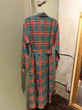 The Holiday Plaid Button Dress