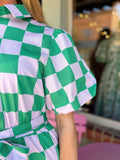 The Emerald Check Dress