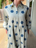The Sage & Sky Dot Dress • Only 1 Large Left