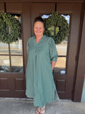 The Evergreen Gingham Dress