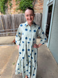 The Sage & Sky Dot Dress • Only 1 Large Left