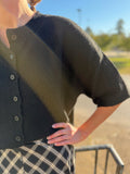 The Millie Short Sleeve Cardigan – Black