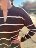 The Hadley Brown Striped Sweater