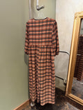The Chestnut Plaid Midi Dress