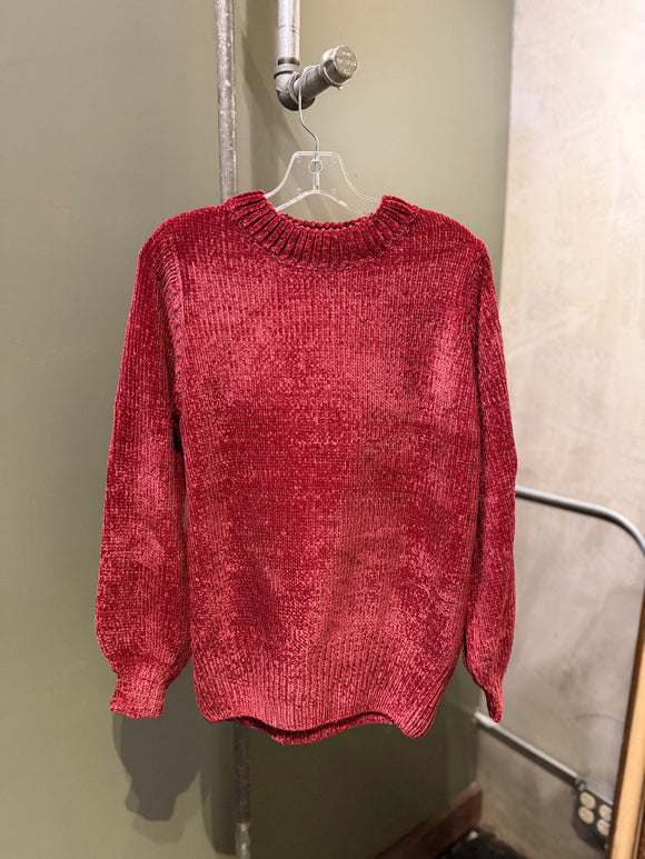 The Cranberry Velvet Top