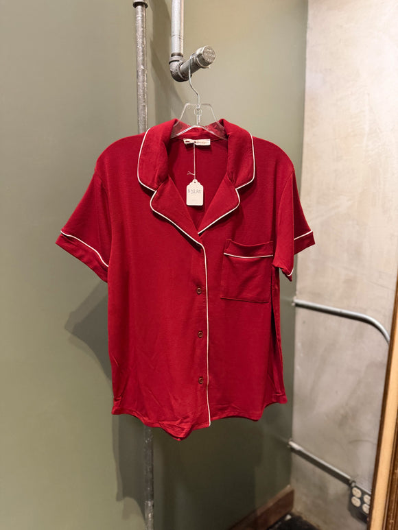 The Burgundy Pajama Set • Only 2 Left