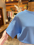 The Go-To Ribbed Top • Only 1 Large Blue Left