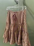 The Autumn Berry Gingham Skirt