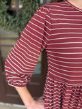 The Maisie Burgundy Bow Midi Dress