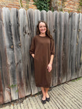 The Sutton Chocolate Midi Dress